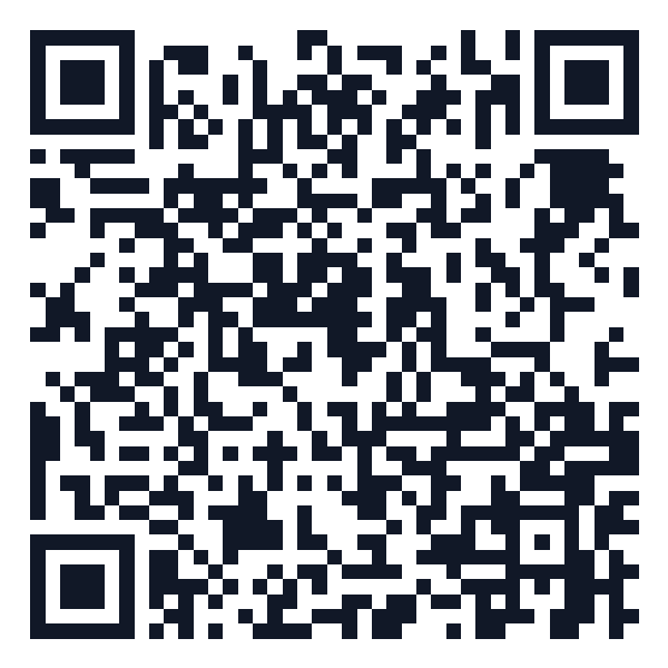 A generated contact QR code — scanning it opens the phone's native "Add Contact" screen, pre-filled